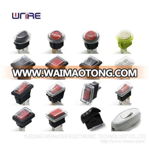 Hot sale WNRE on off on waterproof push button switch 10A 250V KCD Rocker Switch