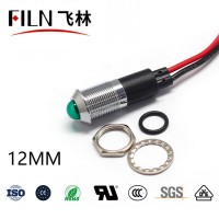 FILN 12MM 5V green LED METALI Flameproof indicating light with 10cm cables