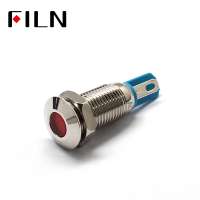 Metal Indicator light LED 8mm waterproof Signal lamp 12V dot LIGHT Colorful concave Indicator