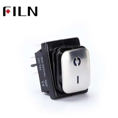 NEW design KCD4 16A/30A Stainless steel cover waterproof 220v IP67 Red LED rocker switch with lamp