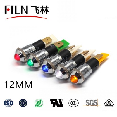 FILN 6.3V BLUE Convex head generator 12MM metal indicator light